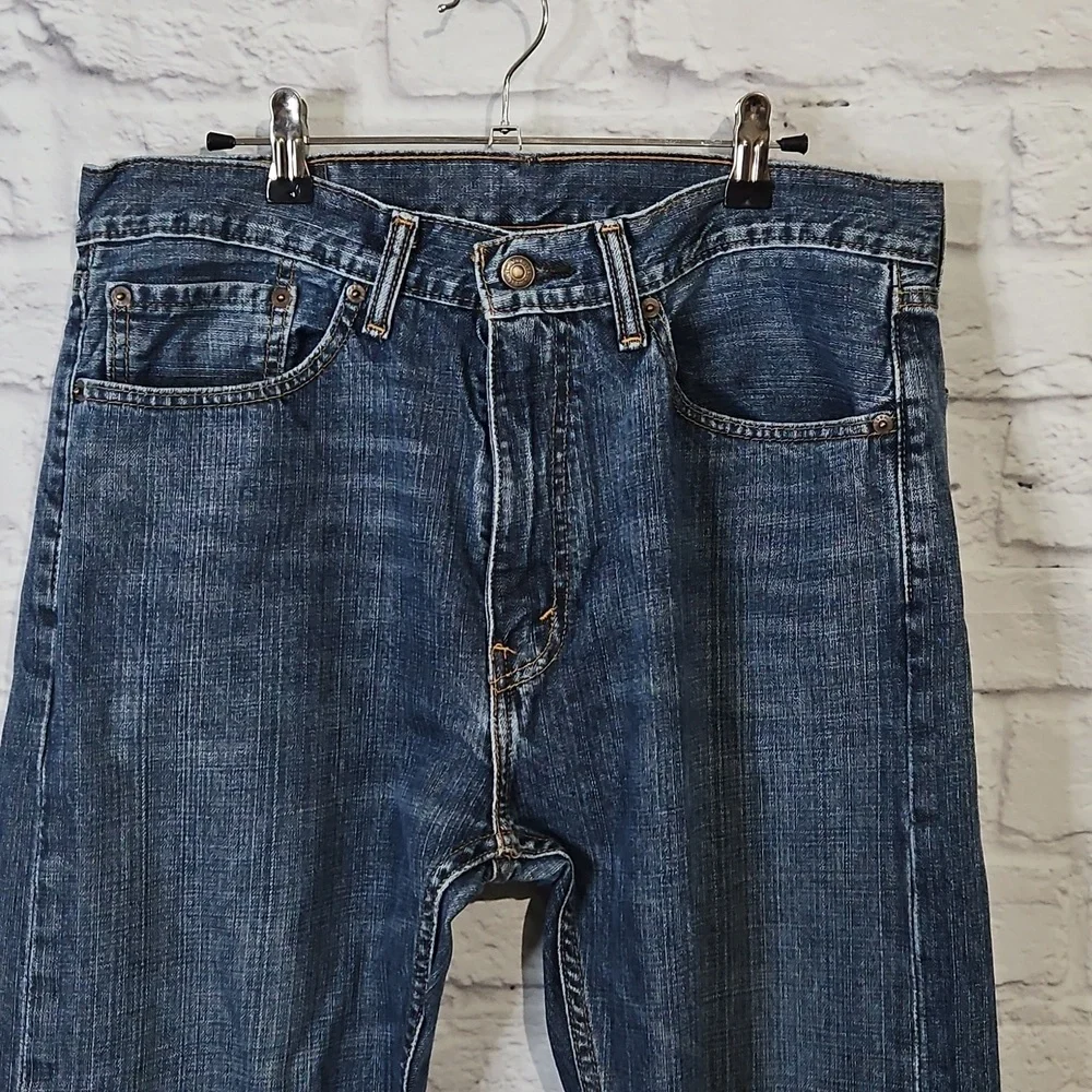 Levi's Dark Blue 505 Straight Jeans